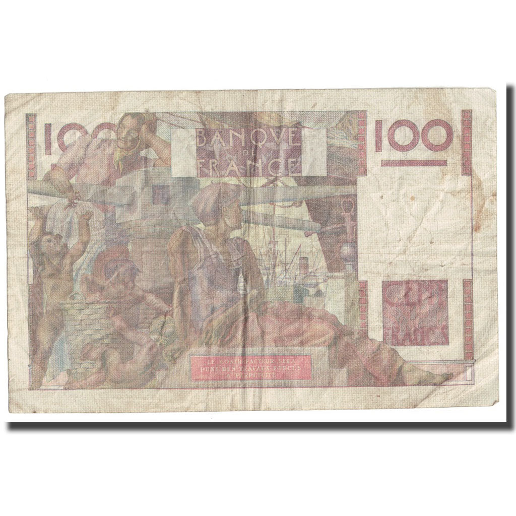 Francia, 100 Francs, Jeune Paysan, 1953, 1953-06-04, RC+, Fayette:28.37, KM:128d