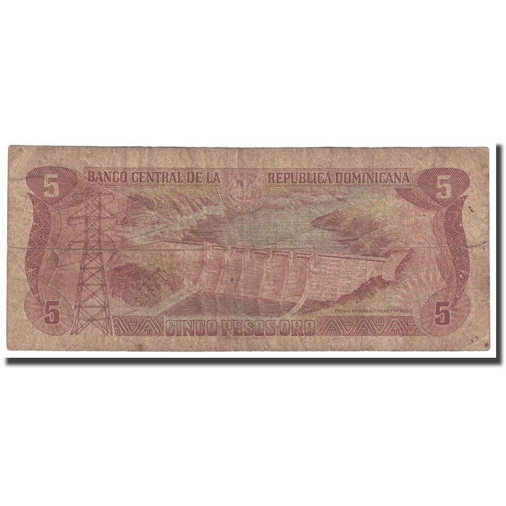 Billet, Dominican Republic, 5 Pesos Oro, 1996, KM:152a, B