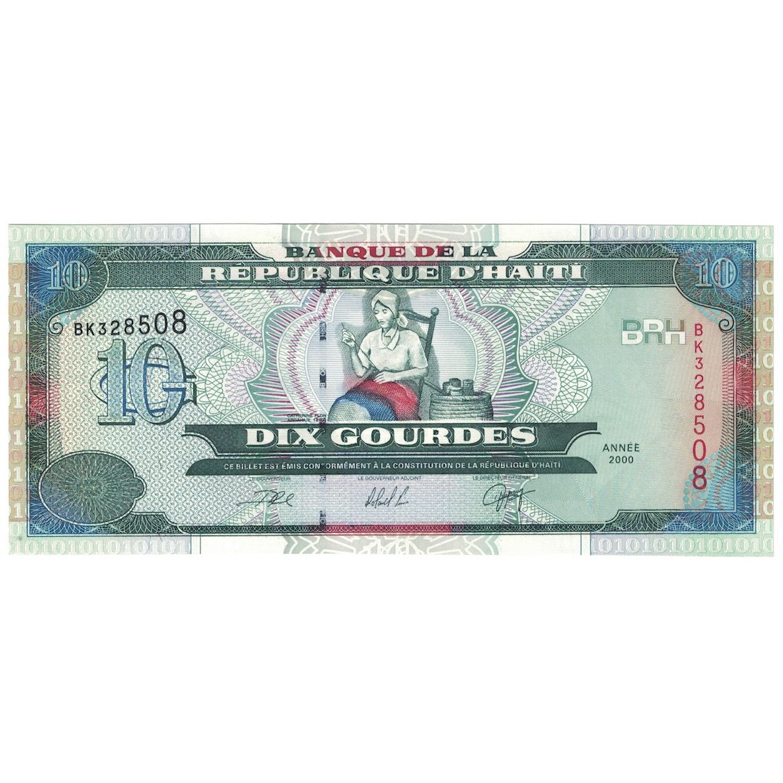 Billete, 10 Gourdes, 2000, Haití, KM:265a, UNC