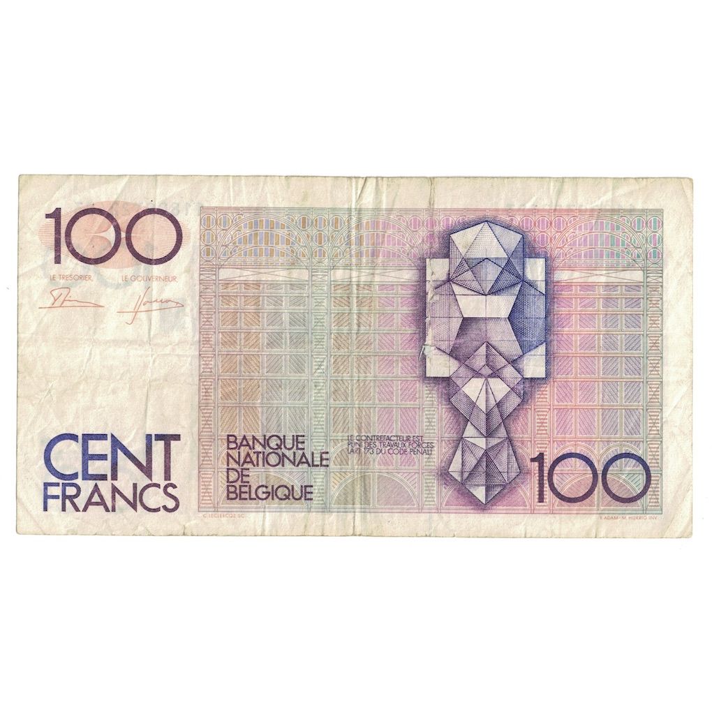 Banknote, Belgium, 100 Francs, 1982-1994, Undated (1982-1994), KM:142a, VG(8-10)