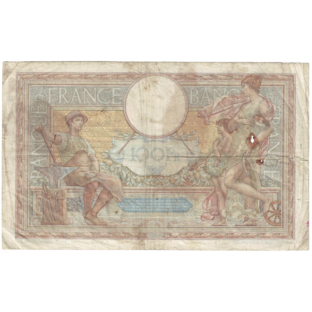 Francia, 100 Francs, Luc Olivier Merson, 1938, 1938-09-22, B, Fayette:25.29