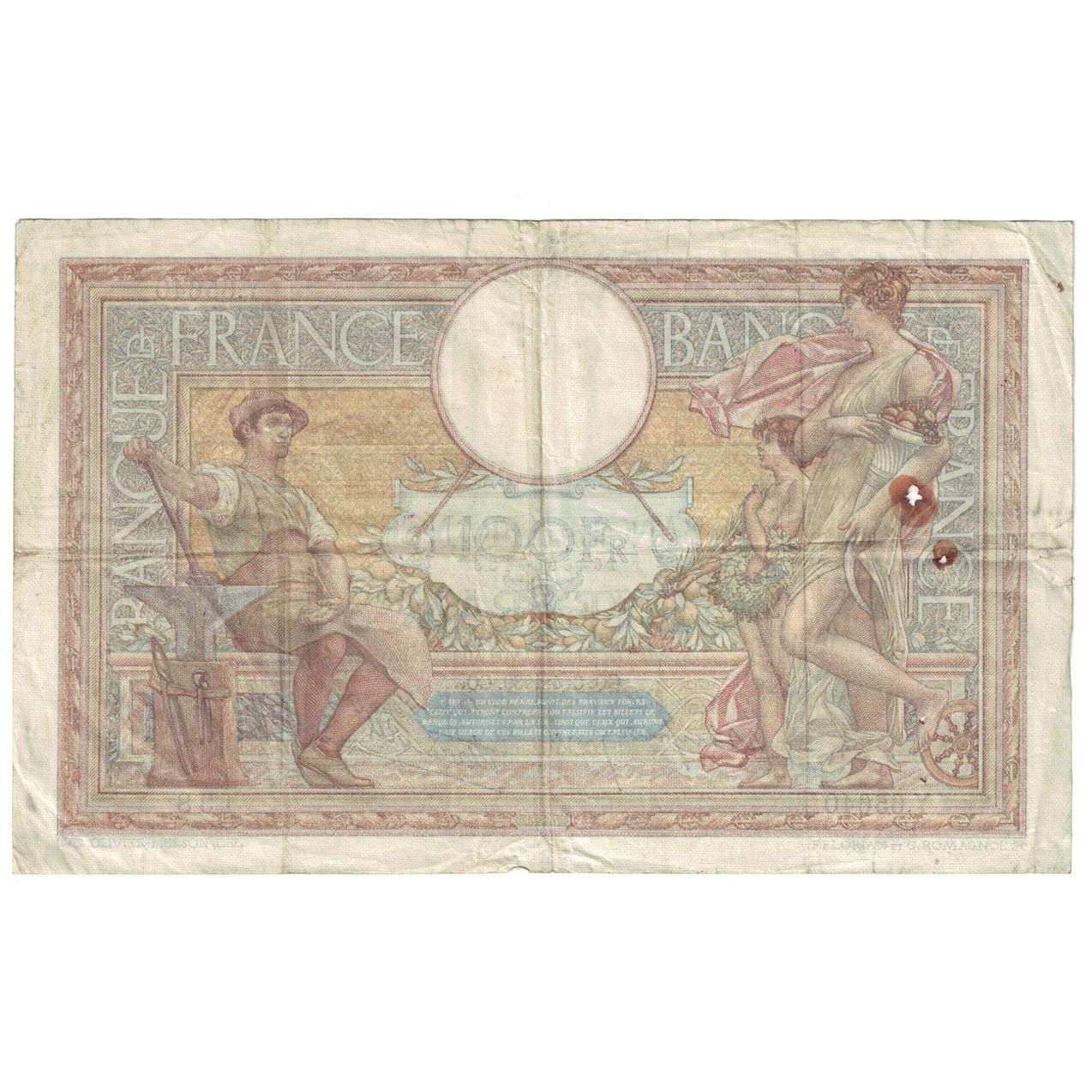 Francia, 100 Francs, Luc Olivier Merson, 1939, 1939-04-06, B, Fayette:25.45