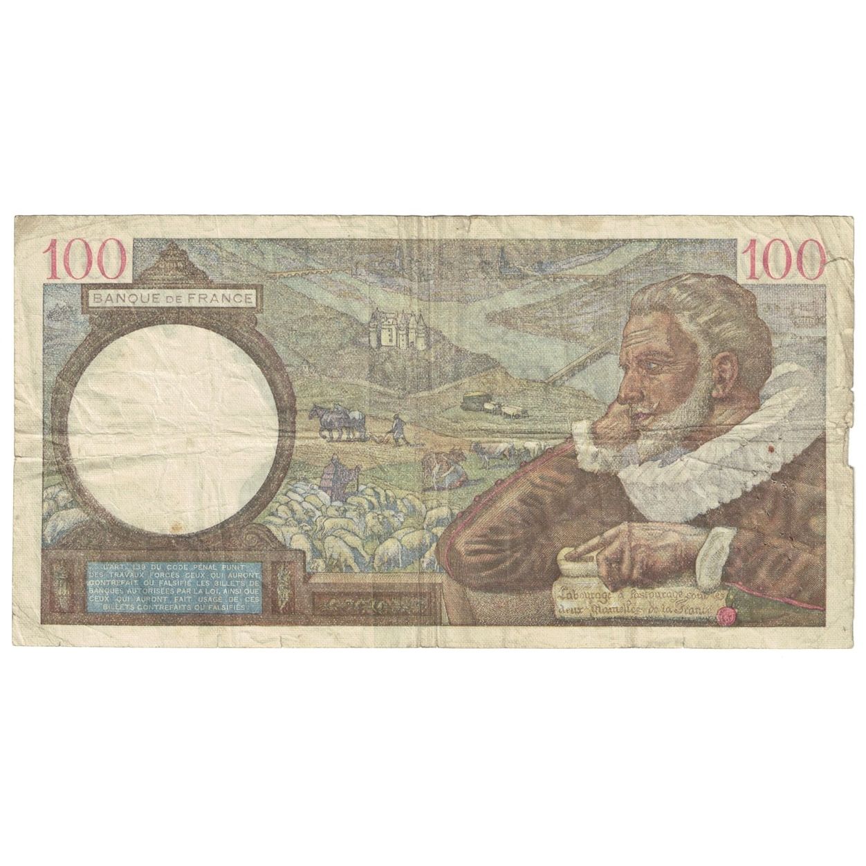Frankreich, 100 Francs, Sully, 1940, 1940-08-08, SGE+, Fayette:26.35, KM:94