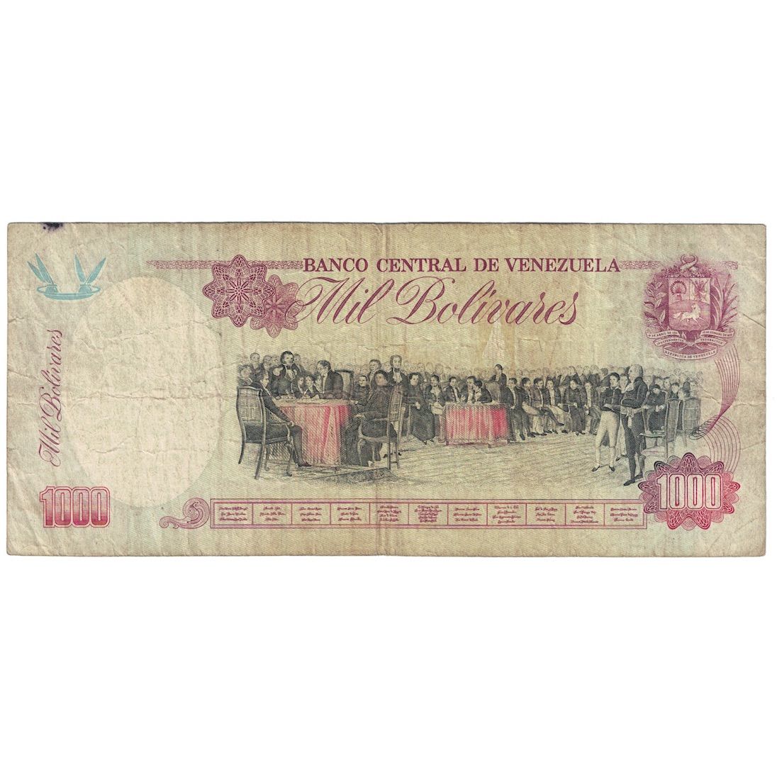 Banknote, Venezuela, 1000 Bolivares, 1998, 1998-08-06, KM:76d, F(12-15)