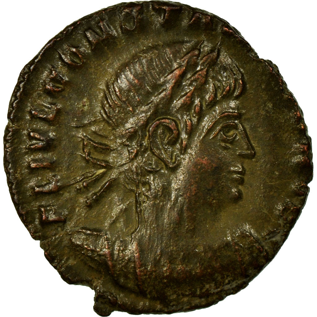 Constantine II, Nummus, Trier, Copper, AU(50-53), Cohen:114