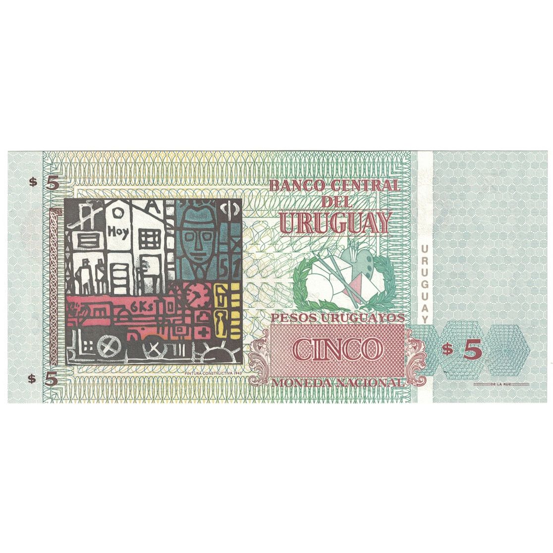Banconote, Uruguay, 5 Pesos Uruguayos, 1998, KM:80a, FDS