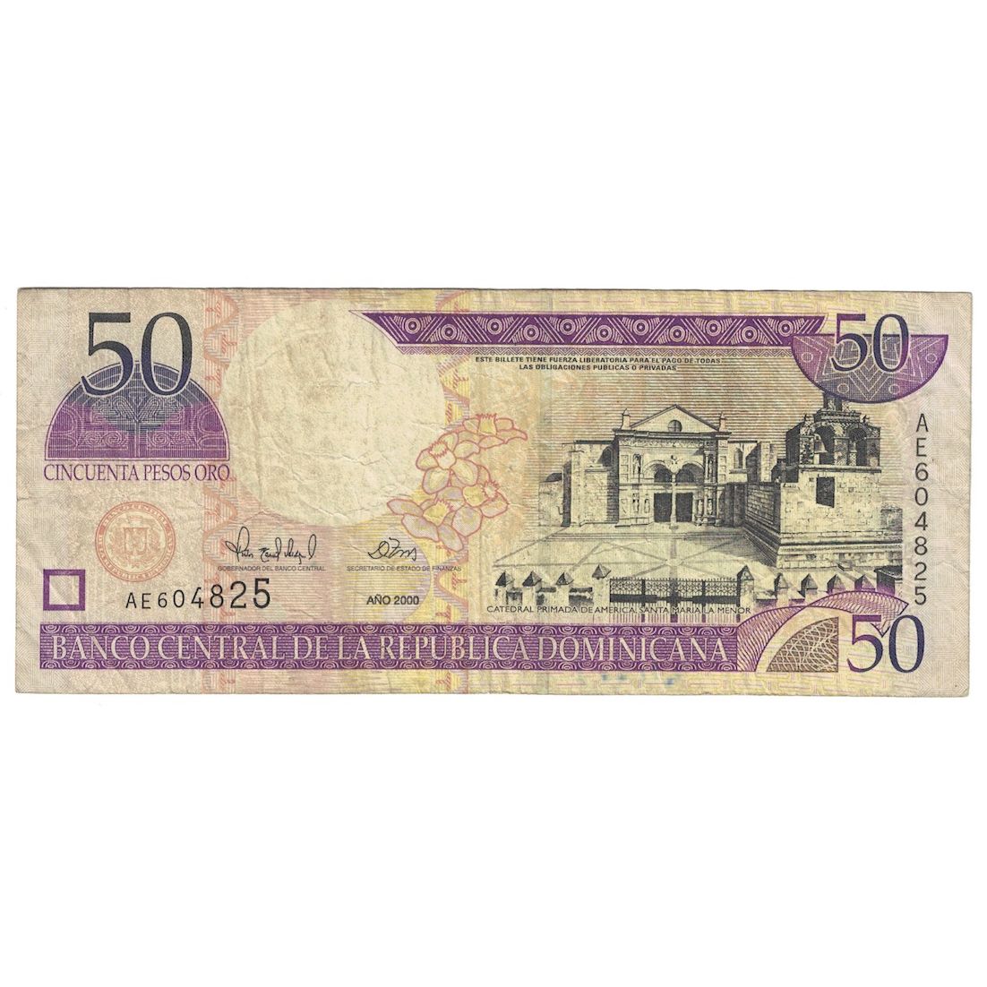 Billete, 50 Pesos Oro, 2000, República Dominicana, KM:161a, RC+