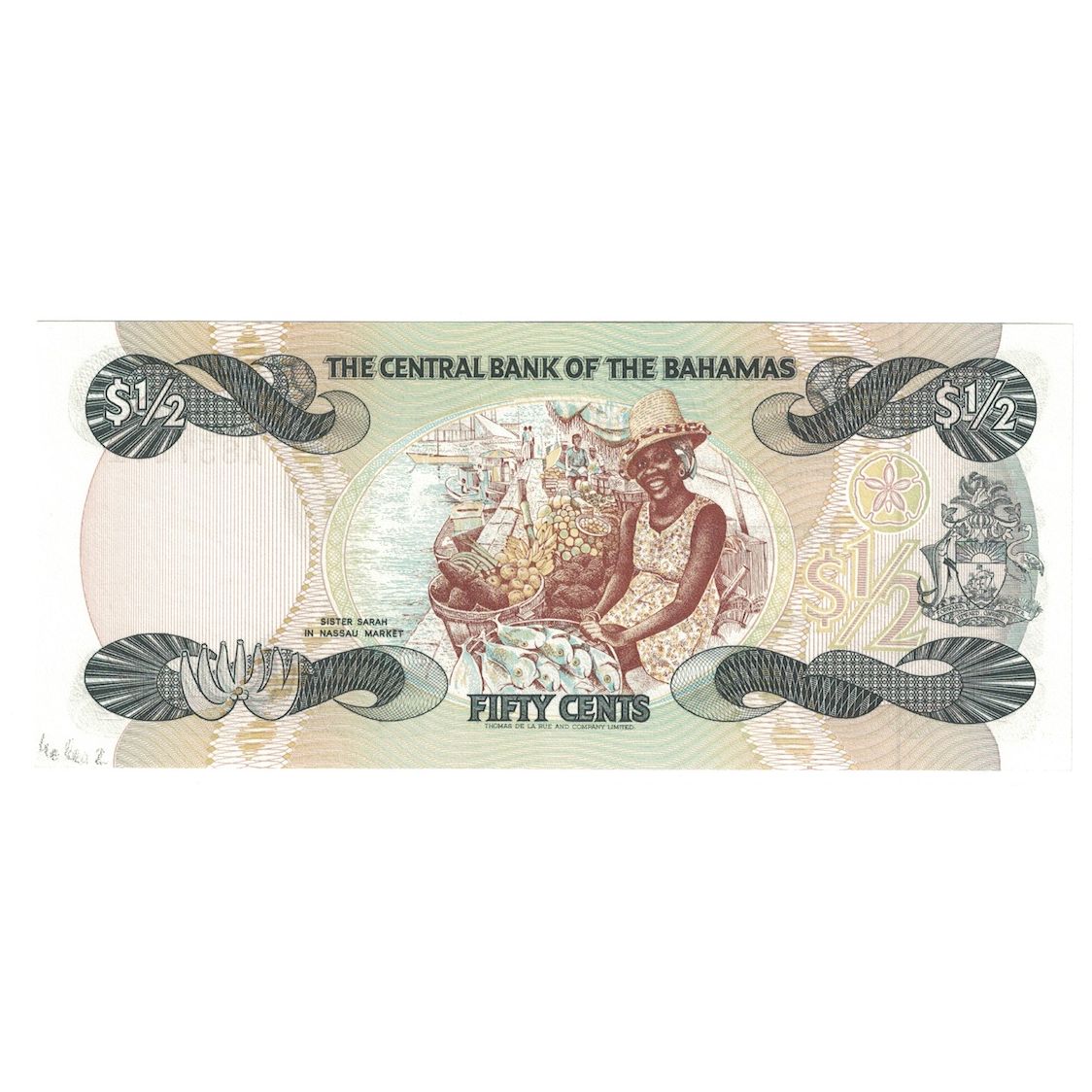 Billet, Bahamas, 1/2 Dollar, 2001, KM:68, NEUF