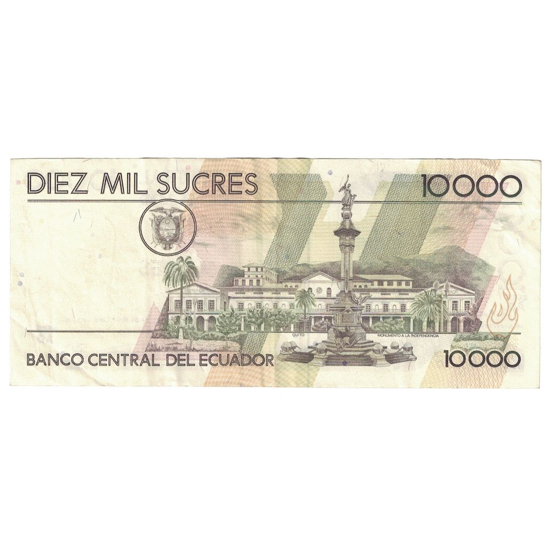 Billet, Équateur, 10,000 Sucres, 1998, 1998-12-14, KM:127c, TTB