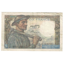 Francia, 10 Francs, Mineur, 1947, 1947-12-04, MB+, Fayette:8.19, KM:99f