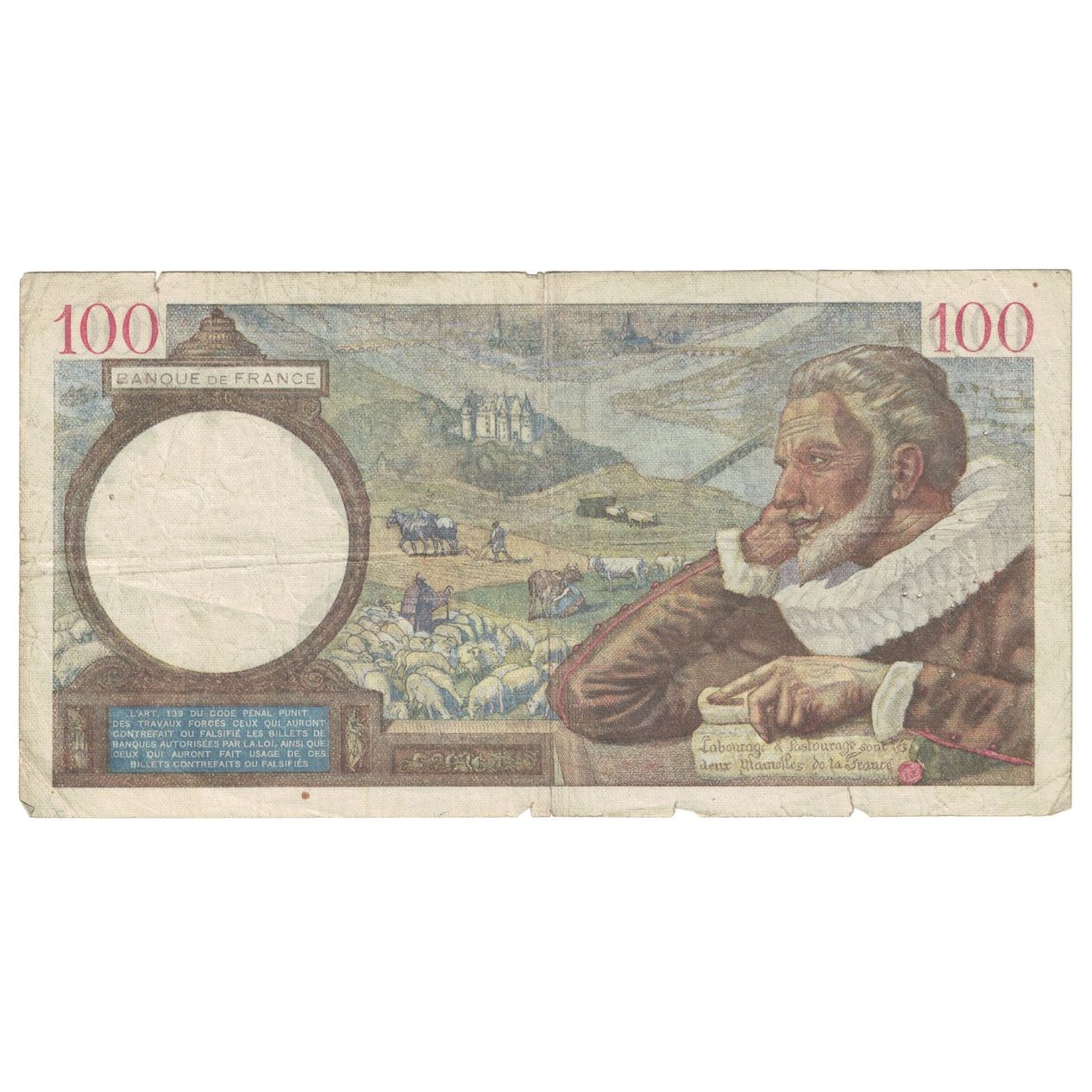 Francia, 100 Francs, Sully, 1940, 1940-04-18, B+, Fayette:26.27, KM:94
