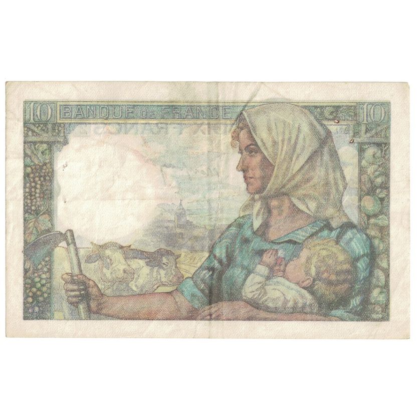 France, 10 Francs, Mineur, 1947, 1947-10-30, EF(40-45), Fayette:8.18, KM:99f