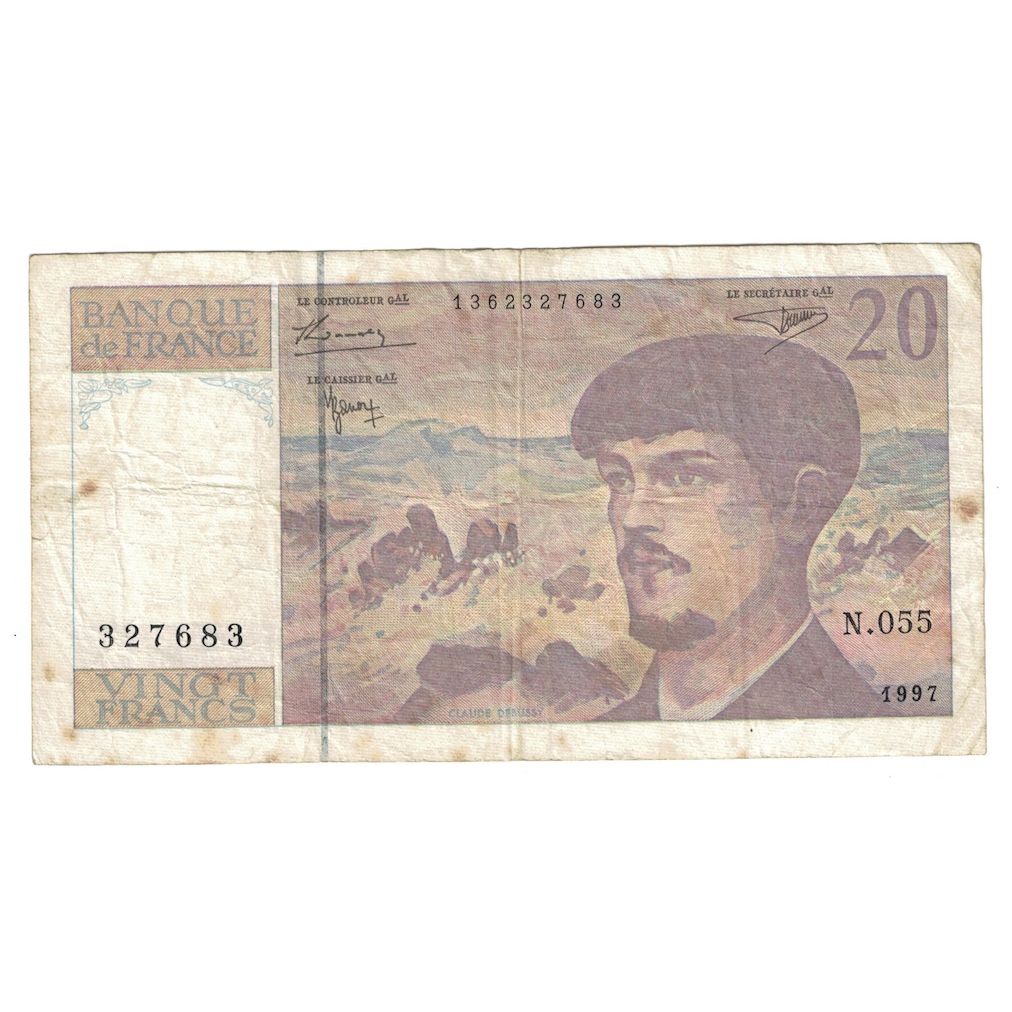 Frankreich, 20 Francs, Debussy, 1997, SGE+, Fayette:66ter.02, KM:151i