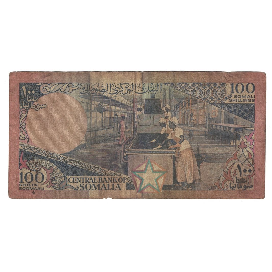 Billet, Somalie, 100 Shilin = 100 Shillings, 1989, KM:35b, B