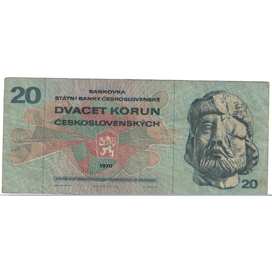 Banknote, Czechoslovakia, 20 Korun, 1970, KM:92, VF(20-25)