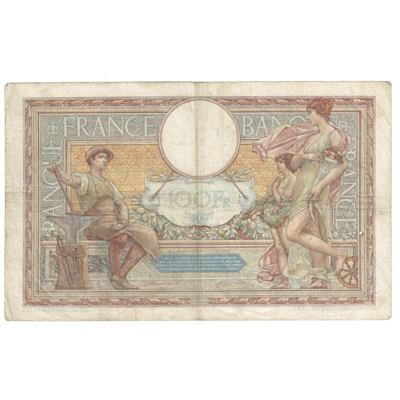 Francia, 100 Francs, Luc Olivier Merson, 1935, 1935-03-28, BB, Fayette:24.14