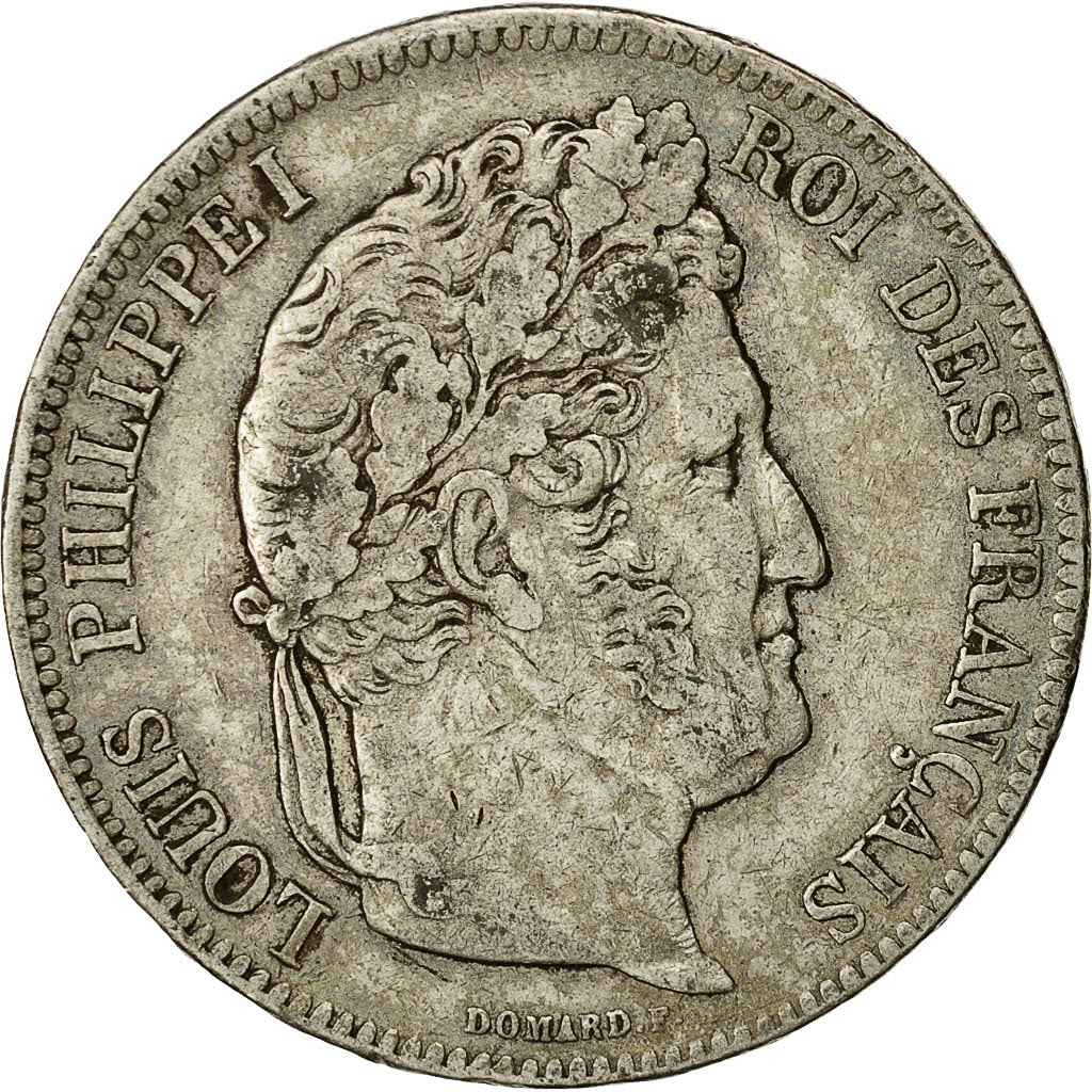 Münze, Frankreich, Louis-Philippe, 5 Francs, 1841, Paris, S+, Silber, KM:749.1