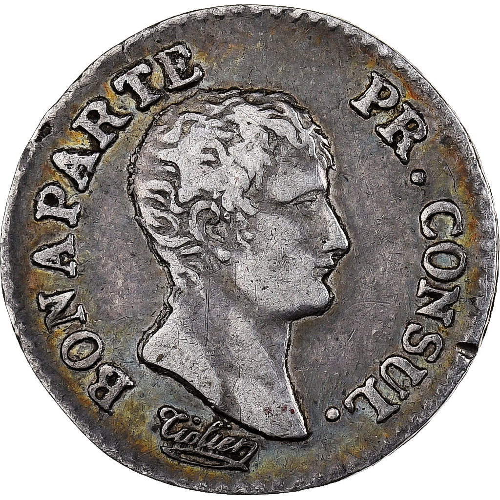 France, Bonaparte Premier Consul, Quart, An 12, Paris, Argent, TTB+