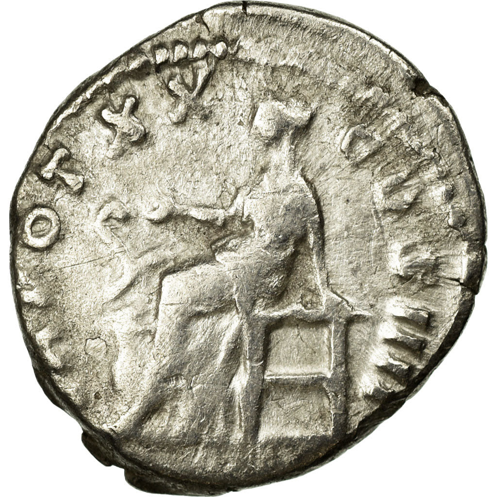 Antoninus Pius, Denarius, Prata, EF(40-45), Cohen:1023