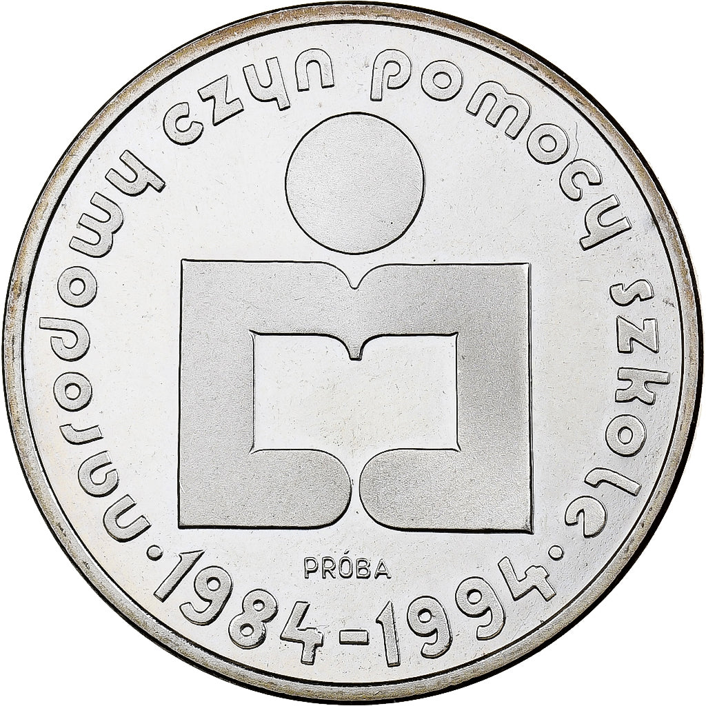 Polonia, 1000 Zlotych, National Schools Aid Action, 1986, Warsaw, Essai, Proof