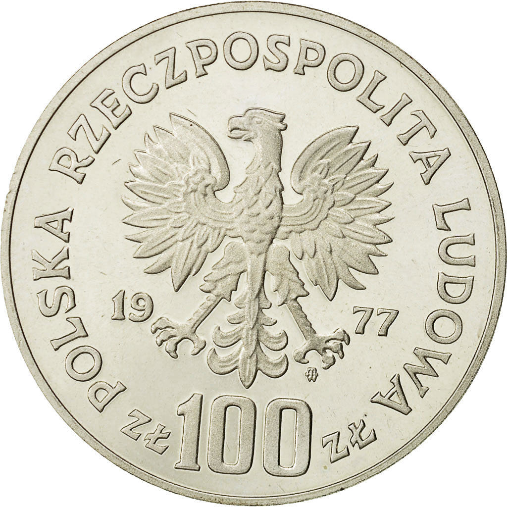 Moneta, Polonia, 100 Zlotych, 1977, Warsaw, FDC, Argento, KM:89