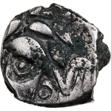 Volcae Tectosages, Drachme "à la tête cubiste", 1st century BC, Plata, MBC
