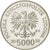Moneta, Polonia, 5000 Zlotych, 1989, Warsaw, SPL, Argento, KM:192