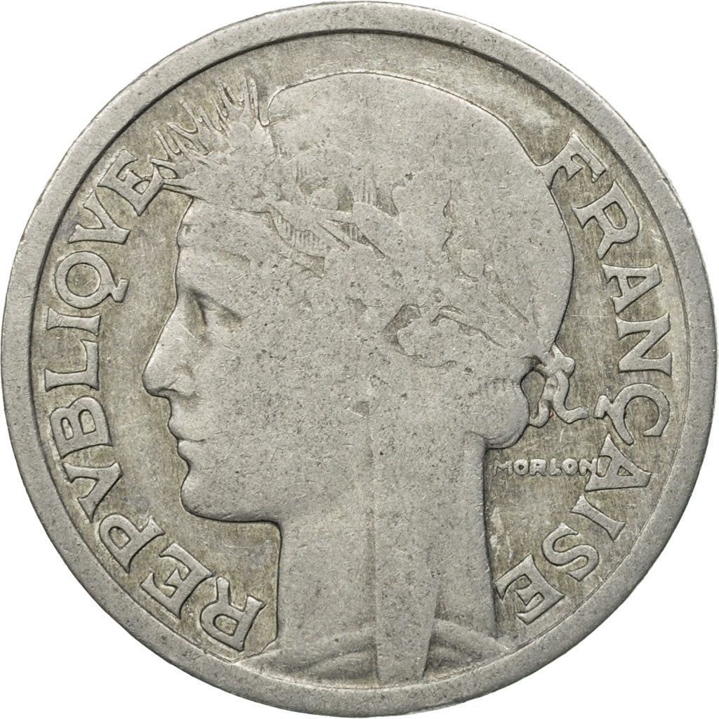 Münze, Frankreich, Morlon, 2 Francs, 1944, Paris, S, Aluminium, KM:886a.1