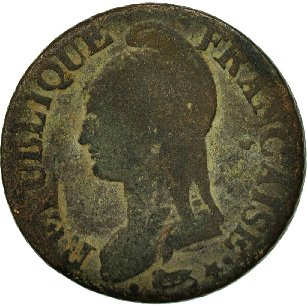 Coin, France, Dupré, 5 Centimes, AN 8, Paris, VF(20-25), Bronze, KM:640.1