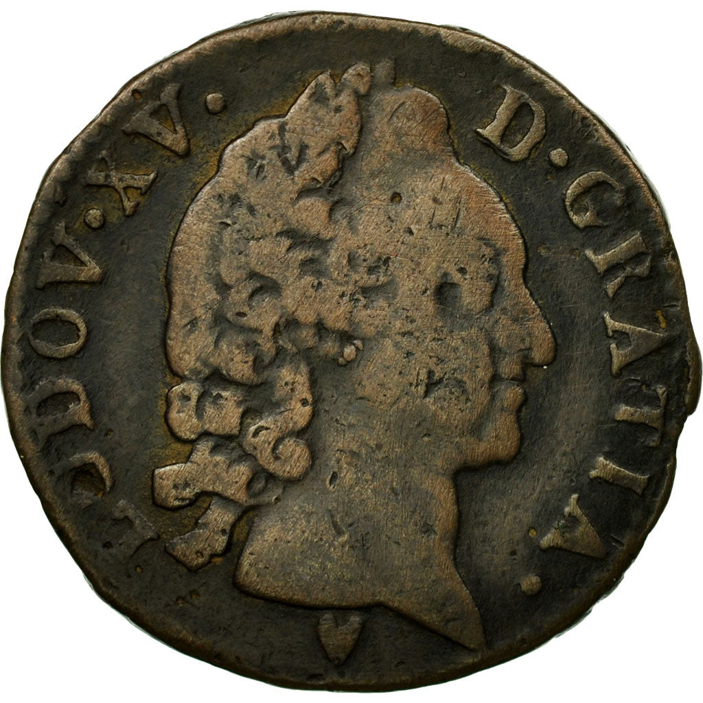 Münze, Frankreich, Louis XV, Sol d'Aix, Sol, 1770, Aix, S+, Kupfer, KM:542