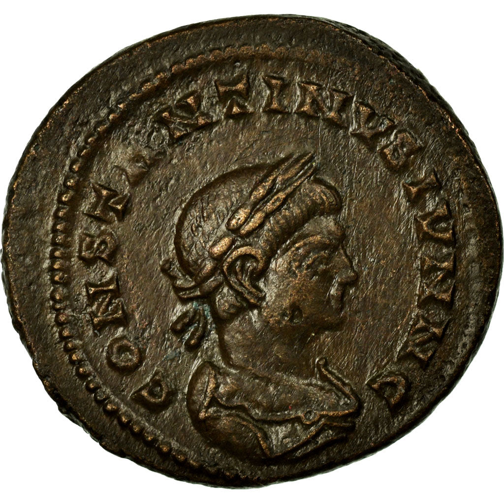 Constantine II, Nummus, Lyon - Lugdunum, Cobre, AU(55-58), Cohen:11.