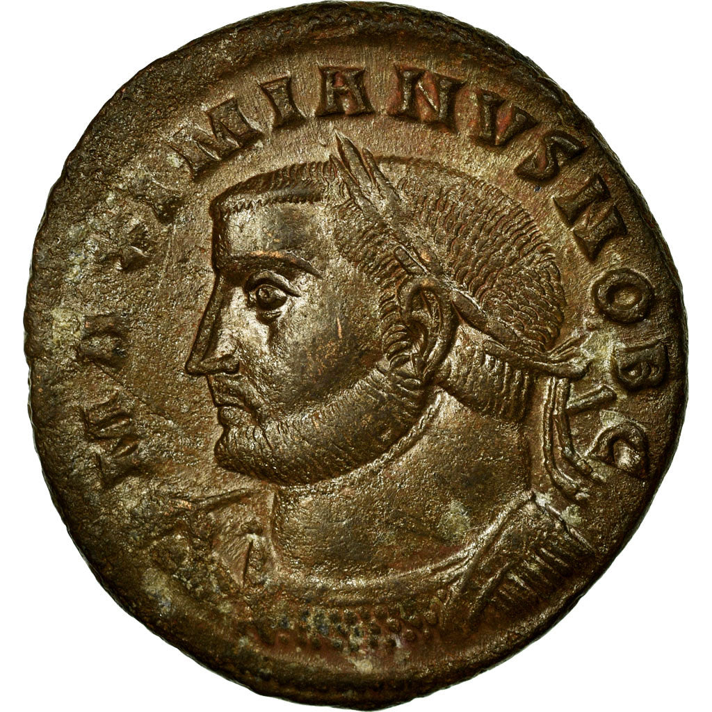 Maximianus, Follis, Lugdunum, Copper, AU(55-58)