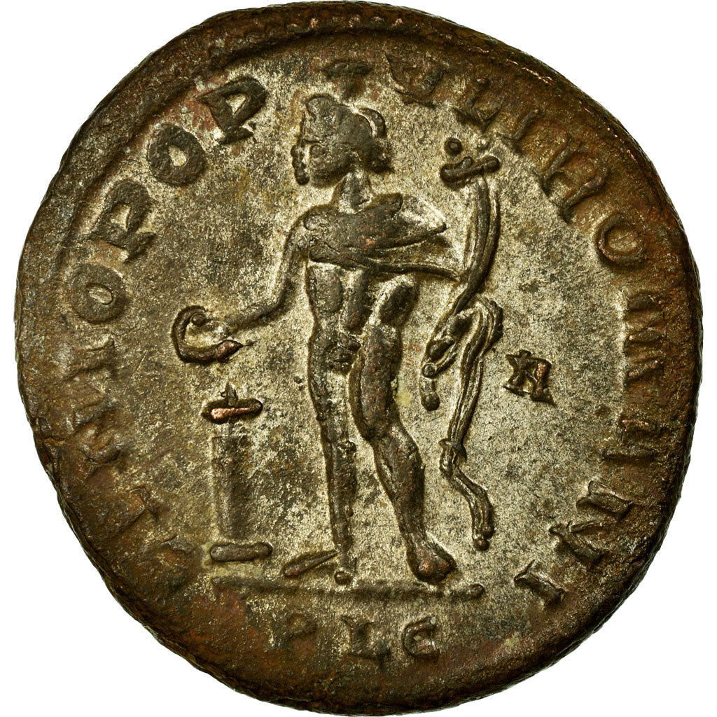 Maximianus, Follis, Lugdunum, Copper, AU(55-58)