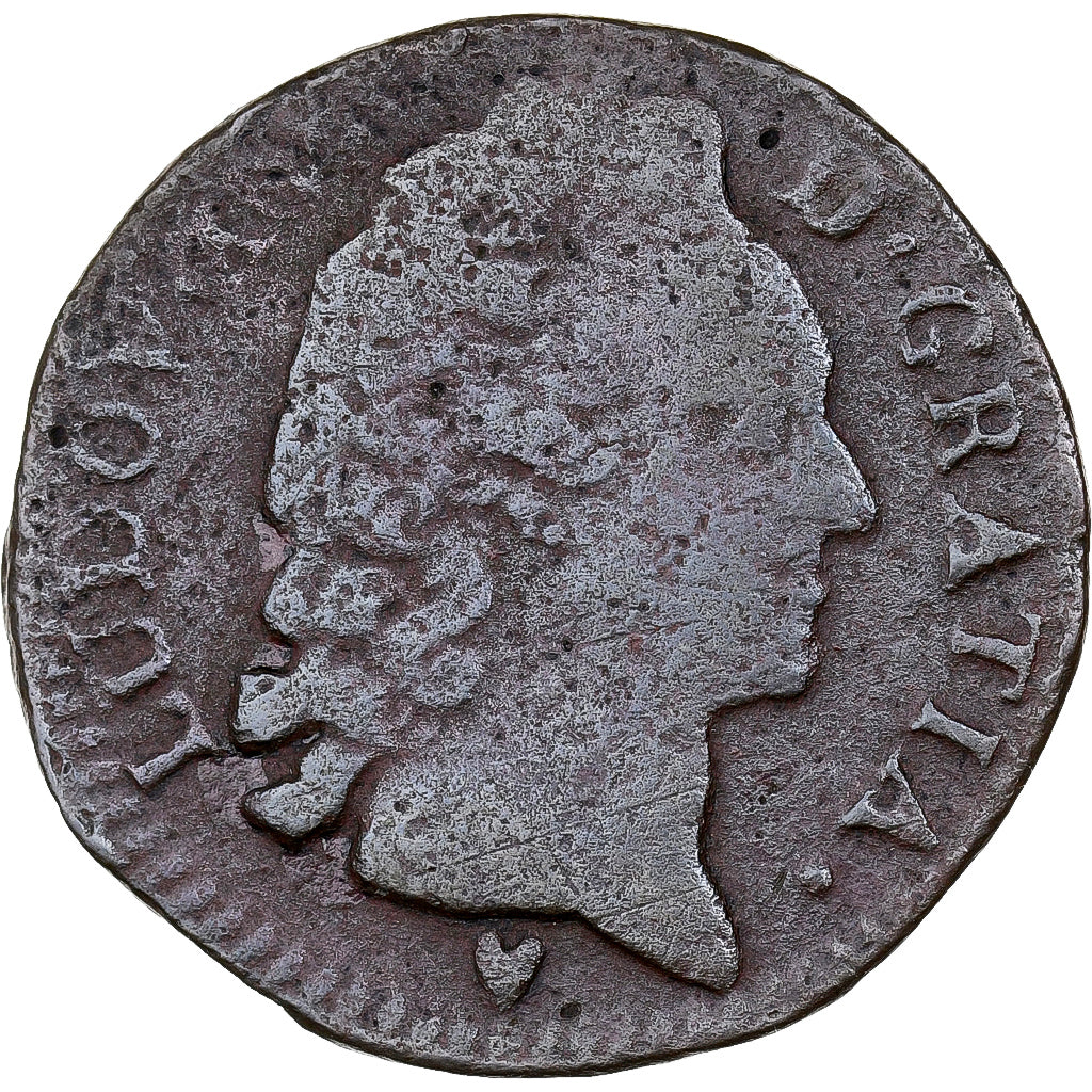 France, Louis XV, Sol d'Aix, 1770, Aix, Cuivre, B+, Gadoury:279