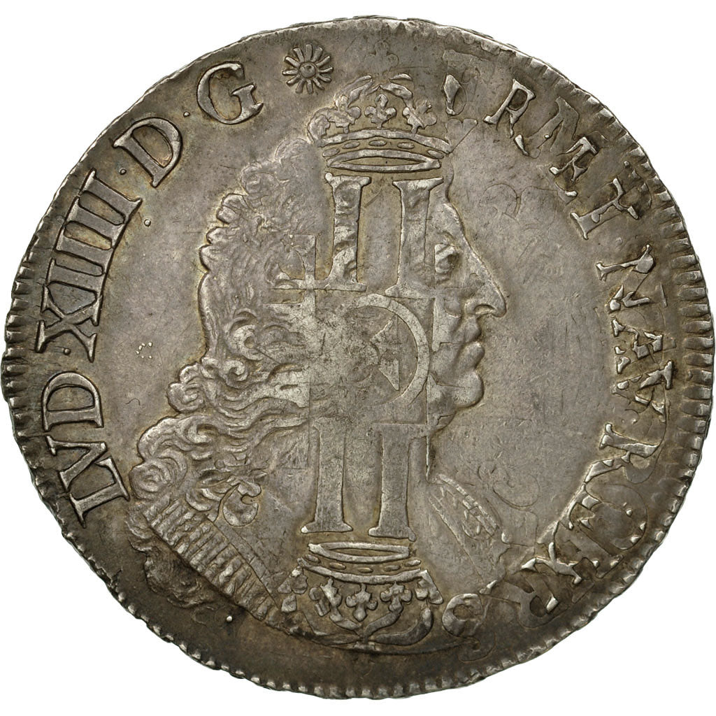 Moneta, Francia, Louis XIV, Écu aux palmes, Ecu, 1694, Paris, BB, Argento