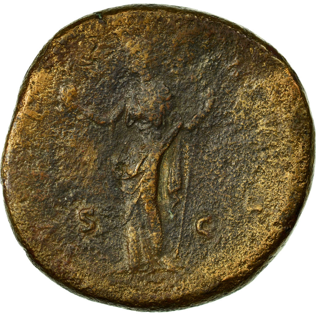 Faustina II, Sestertius, Rome, Copper, F(12-15), Cohen:257