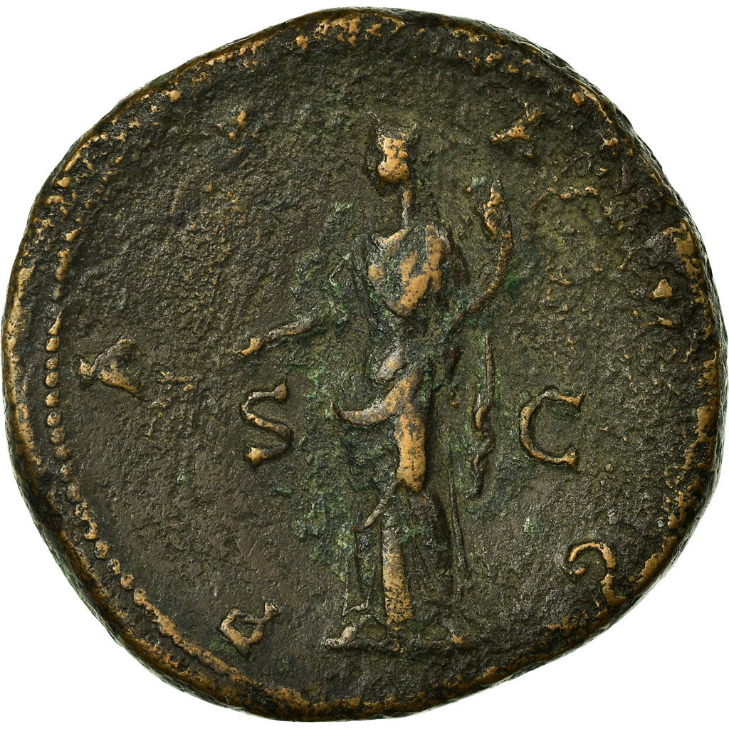 Antoninus Pius, Sestertius, Rome, Copper, EF(40-45), Cohen:660