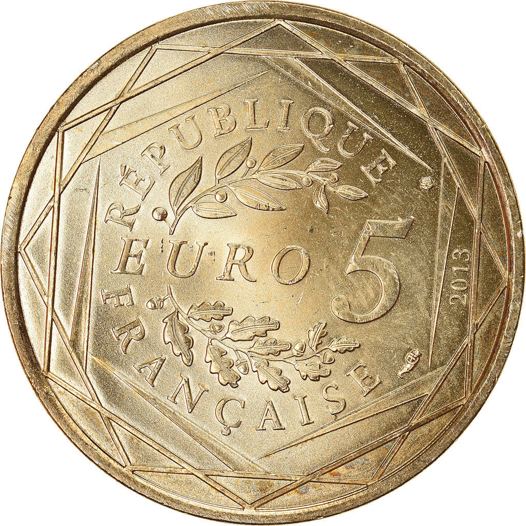 France, 5 Euro, Fraternité, 2013, Paris, MS(63), Silver