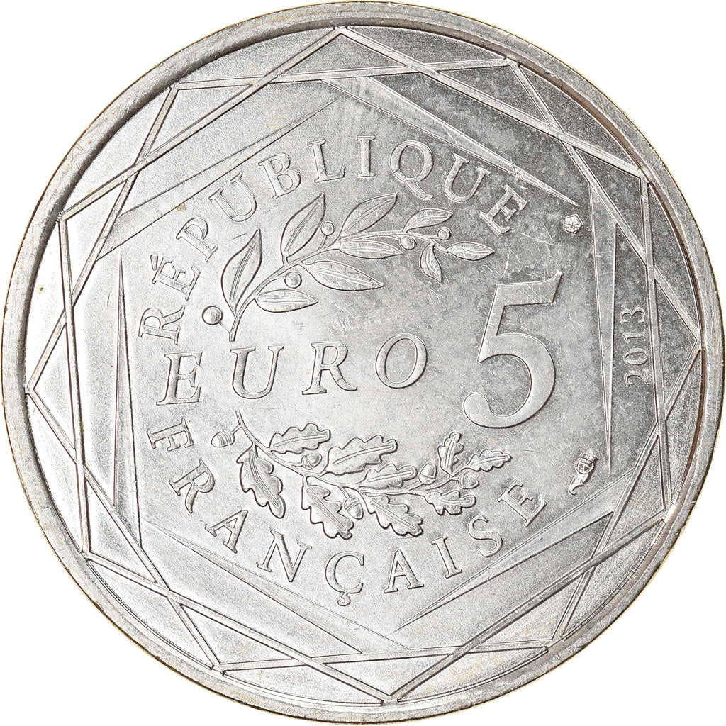 Francja, 5 Euro, Liberté, 2013, MS(63), Srebro, Gadoury:EU645