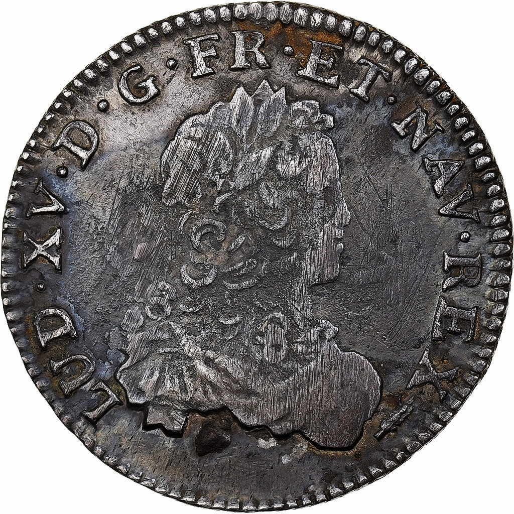 France, Louis XV, 1/3 écu de France, 1722, Amiens, Argent, TB+, Gadoury:306