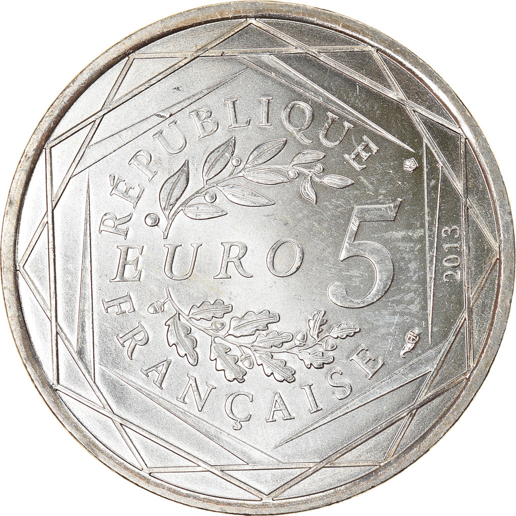 France, 5 Euro, Fraternité, 2013, MS(63), Silver, Gadoury:EU647