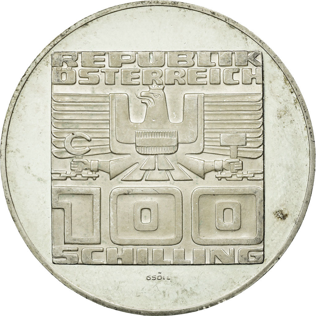 Coin, Austria, 100 Schilling, 1975, Vienna, AU(50-53), Silver, KM:2925