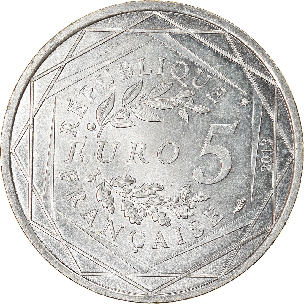 France, 5 Euro, Fraternité, 2013, MS(60-62), Silver, Gadoury:EU647