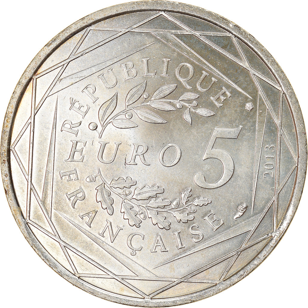 Francja, 5 Euro, Liberté, 2013, MS(63), Srebro, Gadoury:EU645