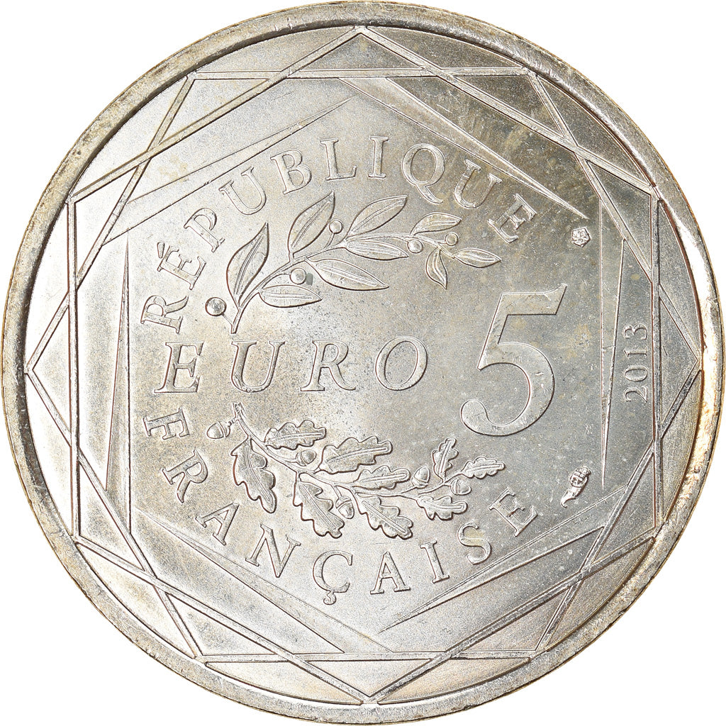 France, 5 Euro, Egalité, 2013, MS(63), Silver, Gadoury:EU646