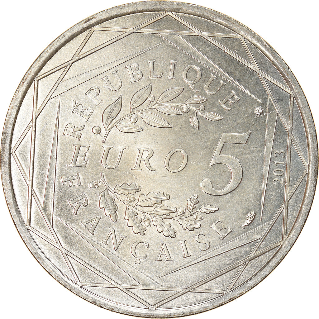 France, 5 Euro, Fraternité, 2013, MS(64), Silver, Gadoury:EU647