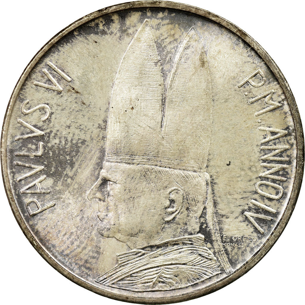 Coin, VATICAN CITY, Paul VI, 500 Lire, 1966, Roma, MS(63), Silver, KM:91