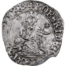 Kingdom of Naples, Robert d'Anjou, Gigliato, 1309-1343, Naples, Plata, MBC+