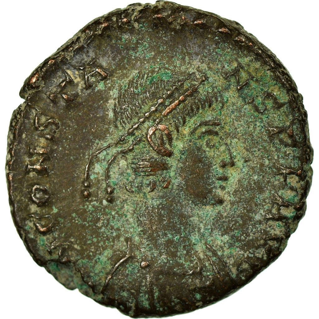 Moneda, Constans, Half Maiorina, Trier, MBC, Cobre, RIC:234