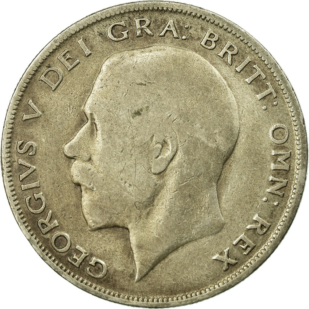 Moneda, Gran Bretaña, George V, 1/2 Crown, 1922, BC+, Plata, KM:818.1a